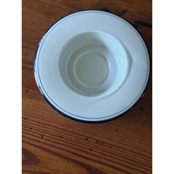 Dansk International Designs Blue & White Porcelain Votive Pillar Candle Holder - Picture 3 of 7